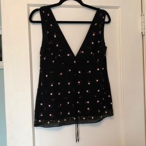 Gorgeous silk DKNY beaded top